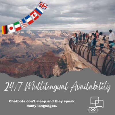 Chatbots don’t sleep and speak many languages.