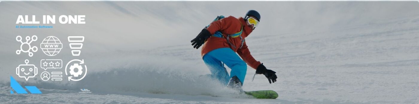 Banner of Snowboarder for GlobalThinkingApp - AI Automation Software - Powered by GHL for Skiing and Snowboarding Industry 