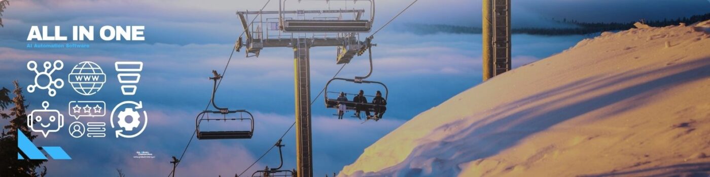 Image of ski lift promoting GlobalThinkingApp - AI Automation Software - Powered by GHL for Skiing Industry - 3