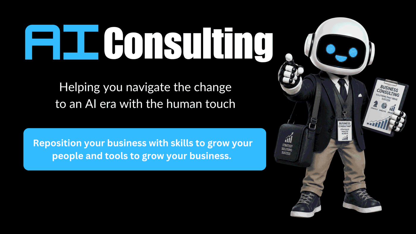 AI business consultants presenting AI consulting services for modern businesses.