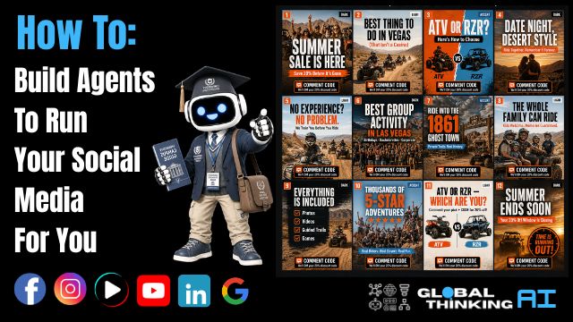 AI Agnet pointing to social media campaign built in Agents Studio for GHL